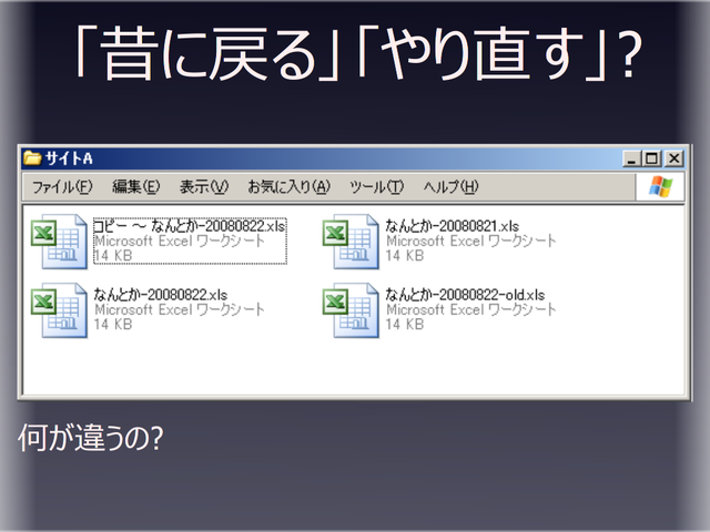 「昔に戻る」「やり直す」?