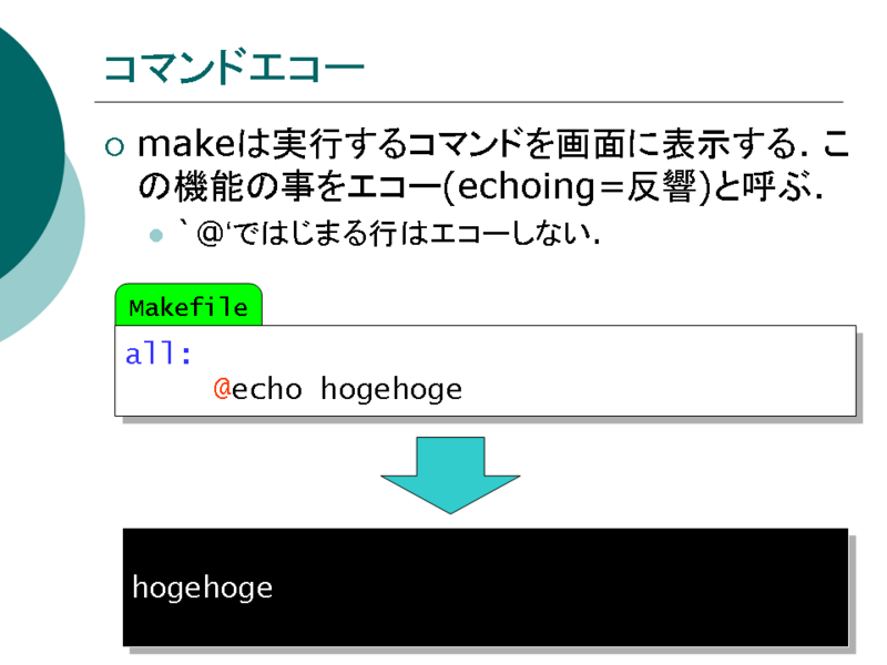 コマンドエコー