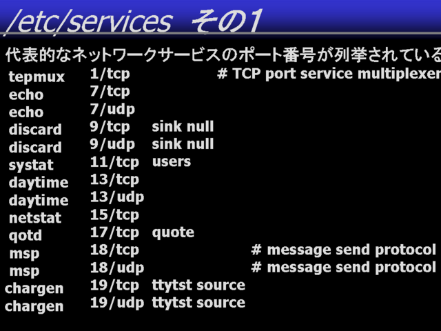 /etc/services 1			      