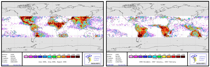 LIS Global Lightning Distribution