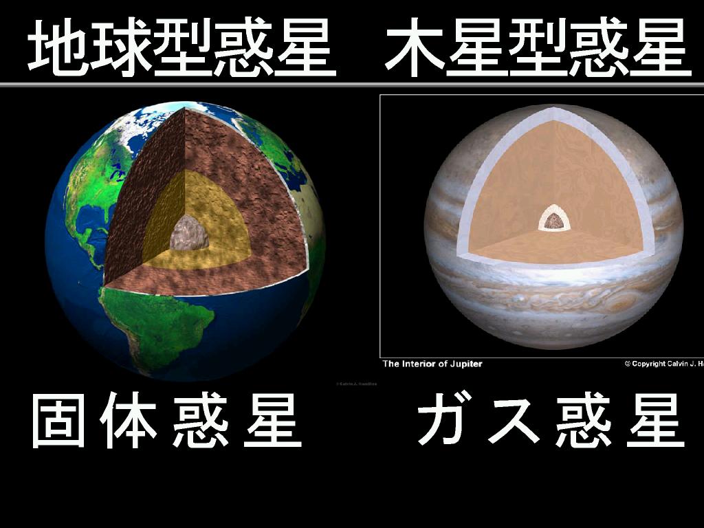 地球 型 惑星 木星 型 惑星 違い